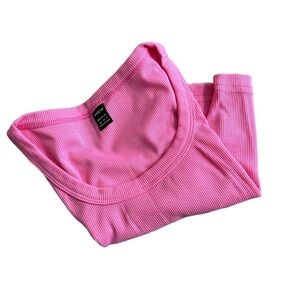 Shein pink cropped tank top size XS